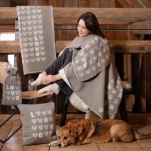David Fussenegger Hearts & Love Sylt Blanket Throw Beige