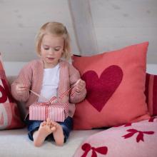 David Fussenegger Big Heart Silvretta Filled Cushion Red