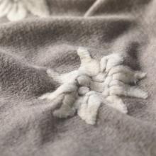 David Fussenegger Edelweis Carla structured Blanket Throw Smoke