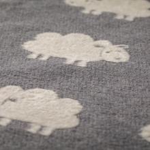 David Fussenegger Sheep Carla structured Blanket Throw Charcoal