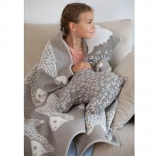David Fussenegger Alpaca Carla structured Blanket Throw Smoke