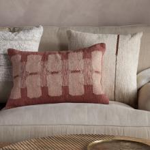 Nkuku Akki Wool & Cotton Cushion Cover - Dusty Pink