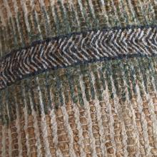 Nkuku Zairya Jute & Cotton Cushion Cover - Sea Foam