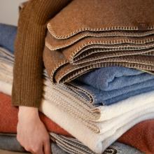 David Fussenegger Merano Solid Wool Blend Blanket Throw