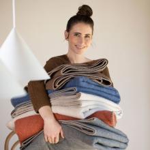 David Fussenegger Merano Solid Wool Blend Blanket Throw