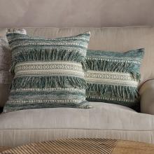 Nkuku Padal Woven Cushion Cover - Green