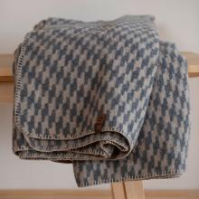 David Fussenegger Merano Houndstooth Wool Blend Blanket Throw