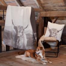 David Fussenegger Highland Cattle Sylt Blanket Throw Brown