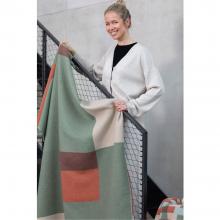 David Fussenegger Squares Luca Blanket Throw Charcoal