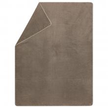David Fussenegger Savona Velour Blanket Throw Smoke