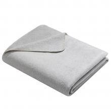 David Fussenegger Savona Velour Blanket Throw Light Grey