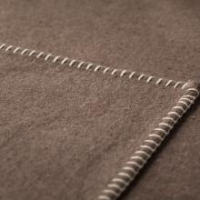David Fussenegger Sylt Cotton Lightweight Throw Plain Kaki Brown