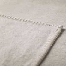 David Fussenegger Sylt Cotton Lightweight Throw Plain Light Grey