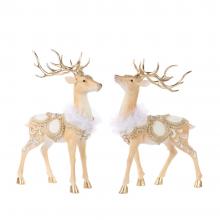 Goodwill Regal Standing Deer with saddle cream / gold
