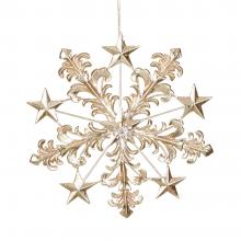 Goodwill Metallic Jewelled Snowflake Ornament Gold