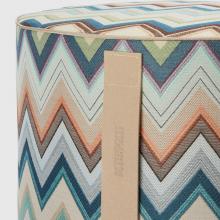 Missoni Home Agadir Cylinder Pouffe 150 Blue Multi