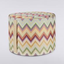 Missoni Home Agadir Cylinder Pouffe 159 Orange Multi