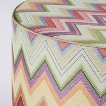 Missoni Home Agadir Cylinder Pouffe 159 Orange Multi