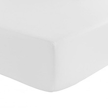 Olivier Desforges Alcove White Cotton Percale Fitted Sheets