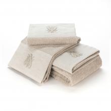 Mastro Raphael Api Linen Border Towels Sand