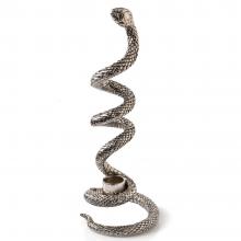 Roberto Cavalli Python Silver Plated Twisted Candleholder
