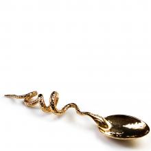 Roberto Cavalli Python Gold Plated Tea Spoon