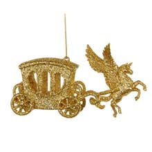 Goodwill Glitter Flying Unicorn with carriage ornament