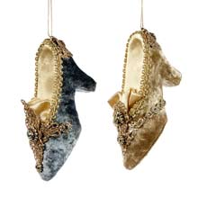 Goodwill Velvet and Metallic Rococo Shoe Ornament