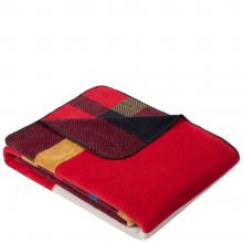 Ibena Red Classic Plaid Blanket Throw