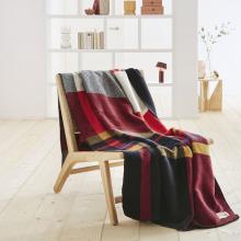 Ibena Red Classic Plaid Blanket Throw