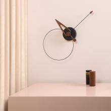 Nomon Pico Wall Clock Black with Walnut