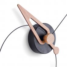 Nomon Pico Wall Clock Black with Oak