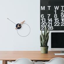 Nomon Pico Wall Clock Black with Oak