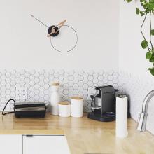 Nomon Pico Wall Clock Black with Oak