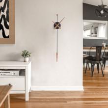 Nomon Punta Wall Clock Black with Oak