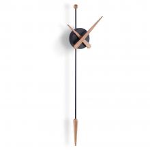 Nomon Punta Wall Clock Black with Oak
