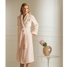 Yves Delorme Bagatelle Embroidered Shawl Collar Bath Robe