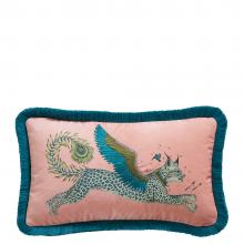 Emma J Shipley for Clarke & Clarke Lynx Pink Velvet Cushion