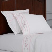 Peter Reed Roman Leaf Egyptian Cotton Percale Flat Sheet