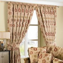 Paoletti Zurich Champagne Pencil Pleated Curtains