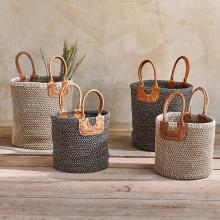 Nkuku Indra Coil Basket Charcoal