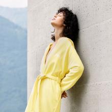 Boss Home Boss Plain Hooded Robe Lime