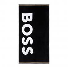 Boss Home Font Beach Towel Black