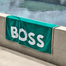 Boss Home Font Beach Towel Everglade