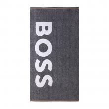 Boss Home Font Beach Towel Grey
