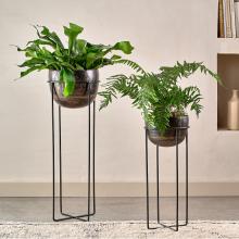 Nkuku Endo Reclaimed Iron Planter with Stand