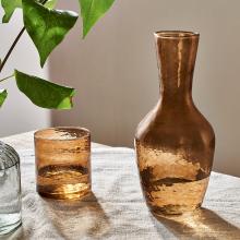 Nkuku Yala Hammered Tumblers - Smoke Brown