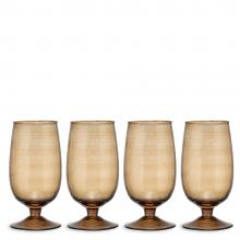 Nkuku Yala Hammered Glasses - Smoke Brown