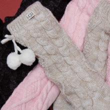 UGG Pom Pom Fleece Lined Crew Socks Nightfall