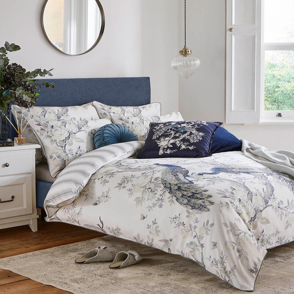【レア】the other side of the pillow ネイビーL Laura Ashley Belvedere Midnight Embro | Seymour's Home